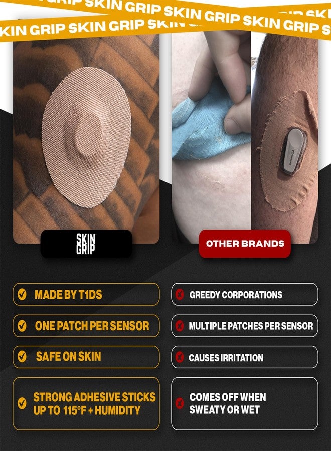 Skin Grip Adhesive Patches Compatible with Dexcom G7 & Stelo CGM – Waterproof & Sweatproof Cover for Continuous Glucose Monitor Sensor, Stays Secure for 10-15 Days – 20 Pack, Tan - Image 4